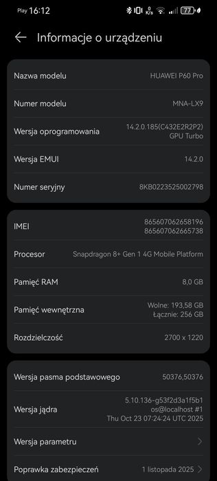 Huawei P60 Pro 8/256 wzorowy Rococo Pearl