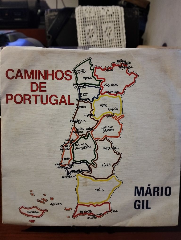 Disco de vinil single Mário Gil (Caminhos de Portugal)