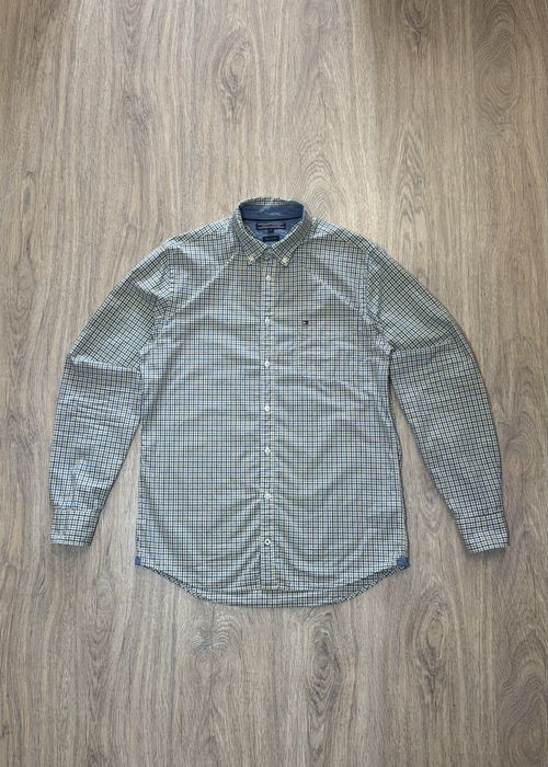 Оригінальна сорочка Tommy Hilfiger жовто синього кольору