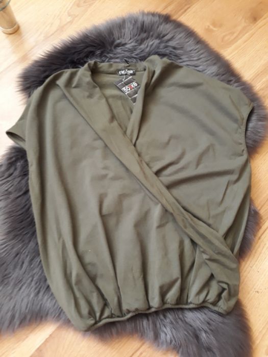 Bluzka kopertowa khaki rozmiar uni