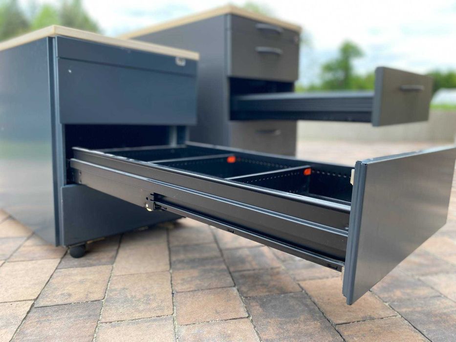 Szafki, Skrzynki narzędziowe warsztatowe Febru. Biurko LOFT Kontenerek