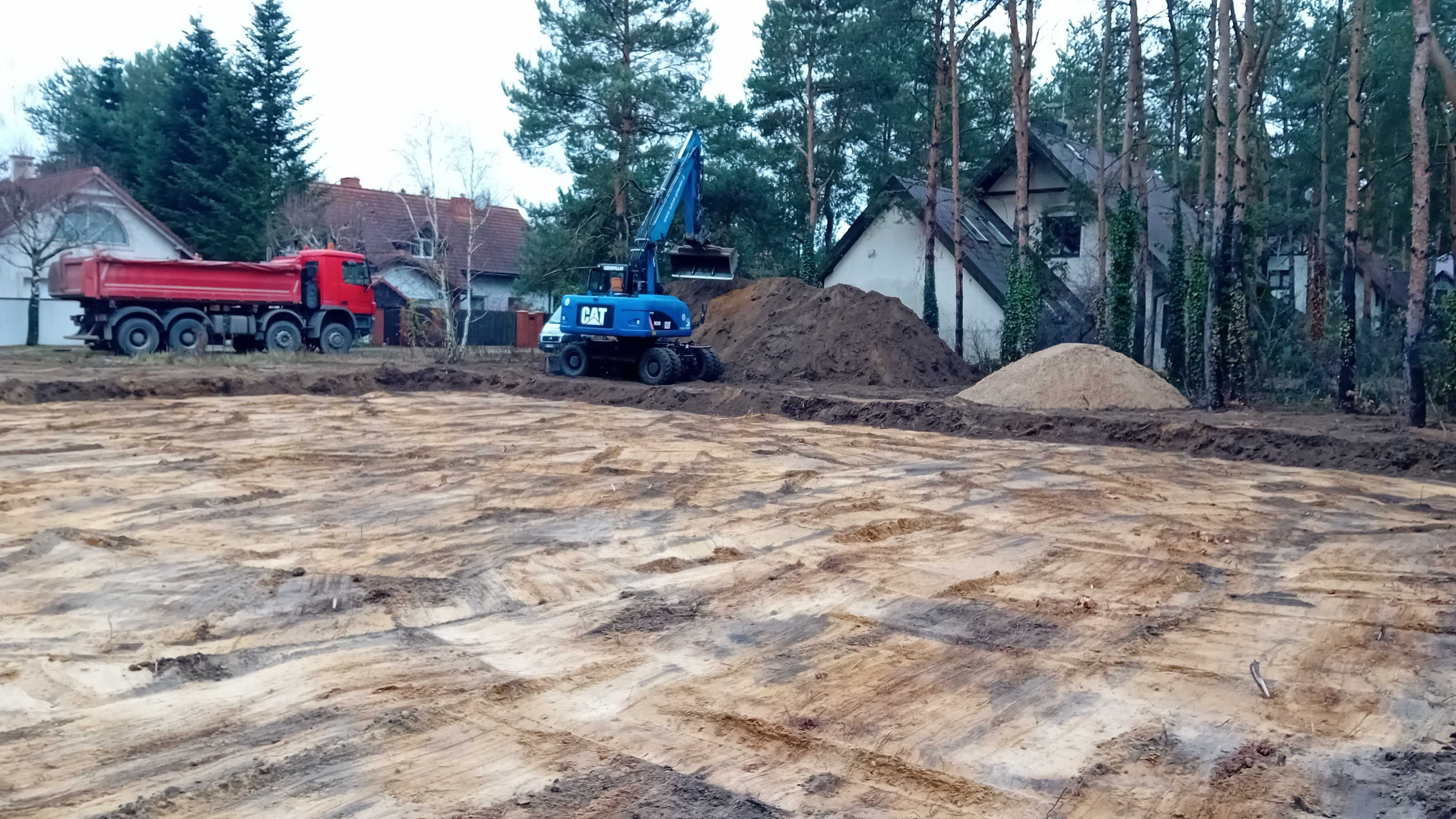 Prace Roboty ziemne Usługi Koparka Koparko-ładowarka Zasypki Piasek