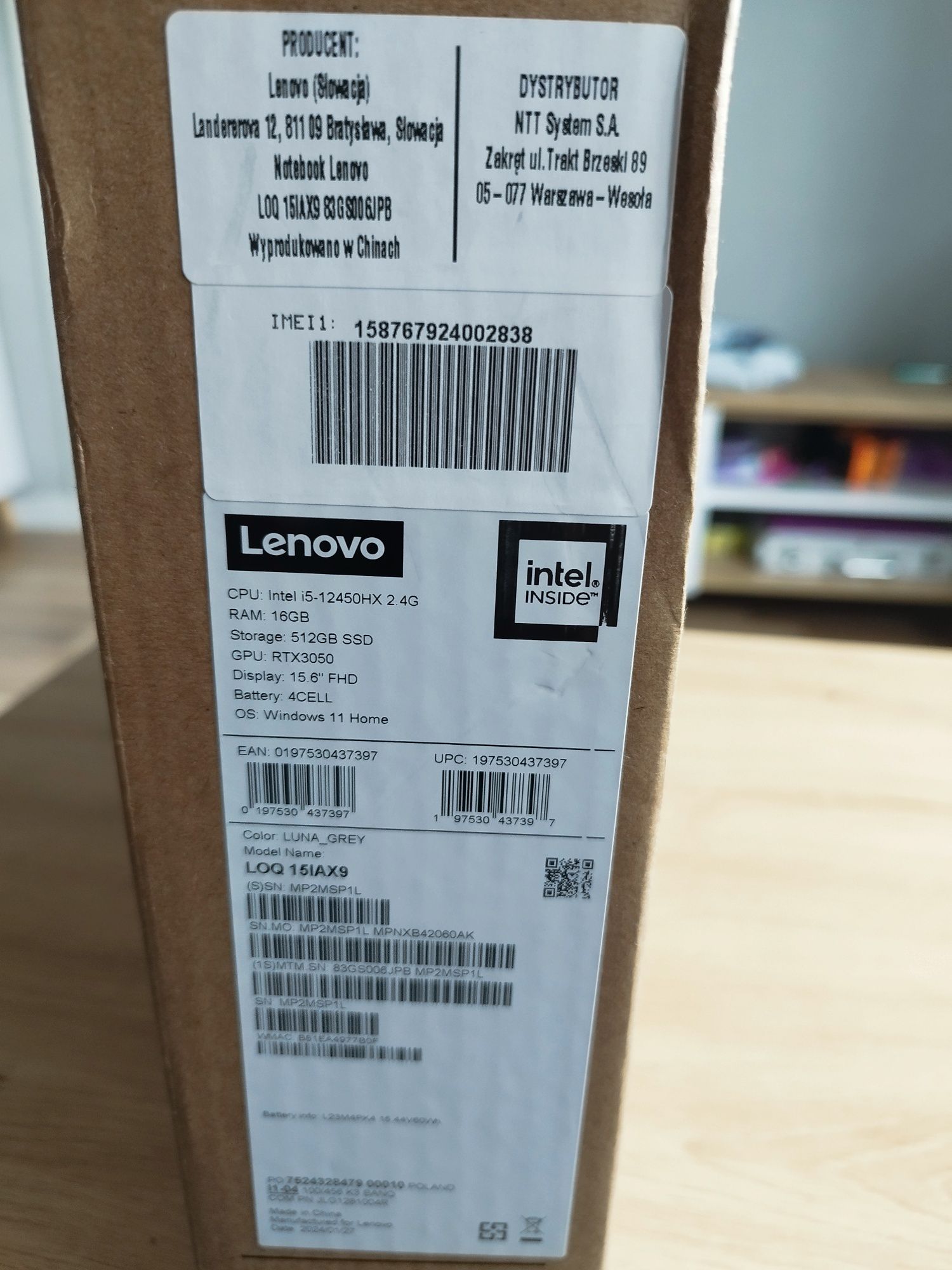 Laptop, Komputer Lenovo LOQ 15IAX9