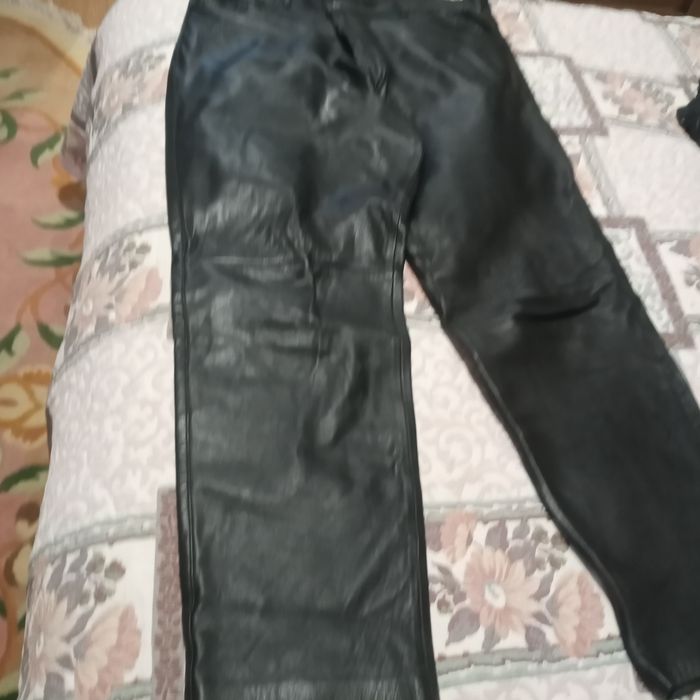 Брюки мужские кожаные.