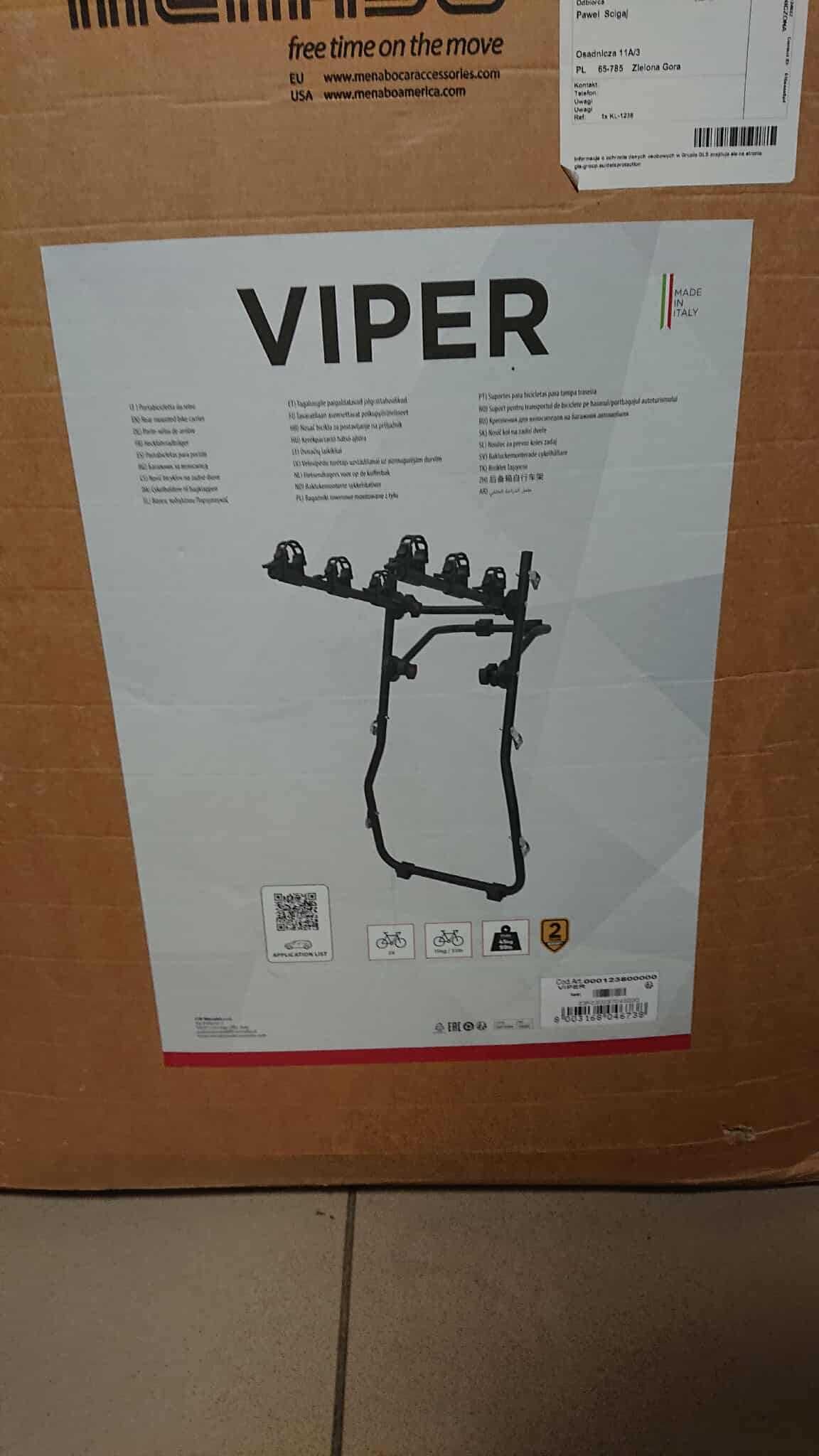 Uchwyt Wieszak na 3 Rowery Bagażnik Viper