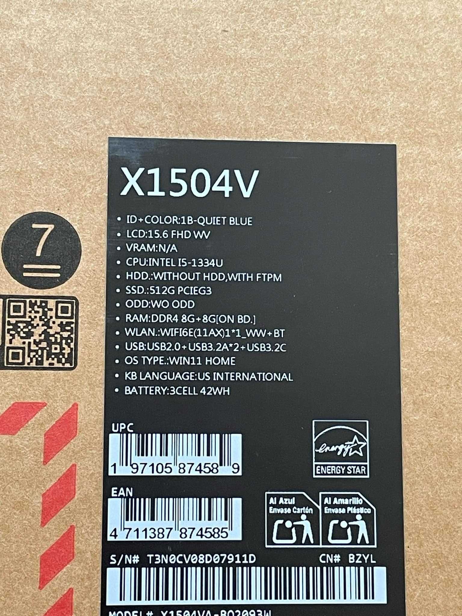Laptop ASUS Vivobook X1504VA-BQ2093W