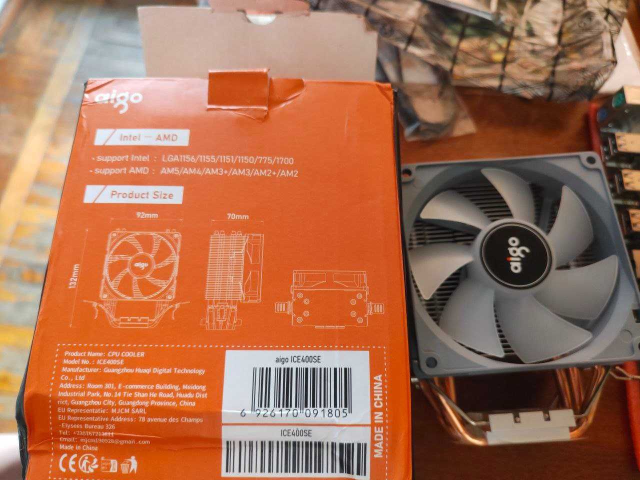 Новый башенный кулер для процесса Ice400se 195W intel/amd RGB AM5, am4