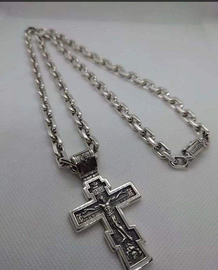 Серебряная цепочка  ЯКОРЬ  Сноебро 925пр Вес 70 грамм Новая .