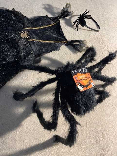 Strój karnawałowy - Czarownica, Królowa Pająków, Halloween 4-5y