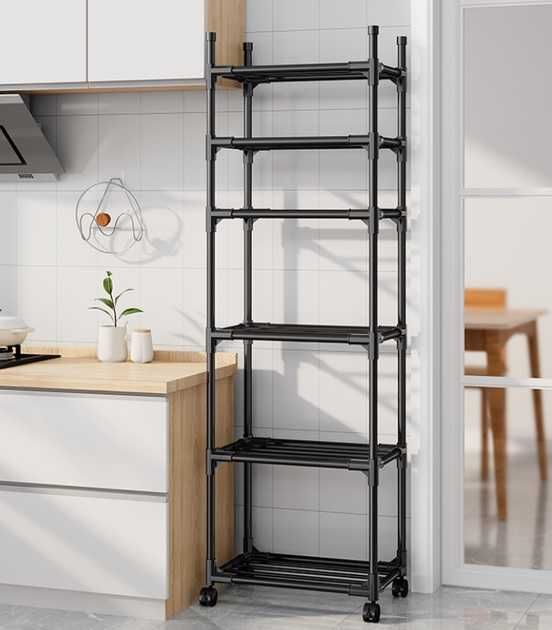 Етажерка на колесах, Підлогова полиця для кухні, Пересувний стелаж
