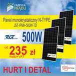 Panele fotowoltaiczne 500W Panel  Dostępne od ręki 290 zł brutto