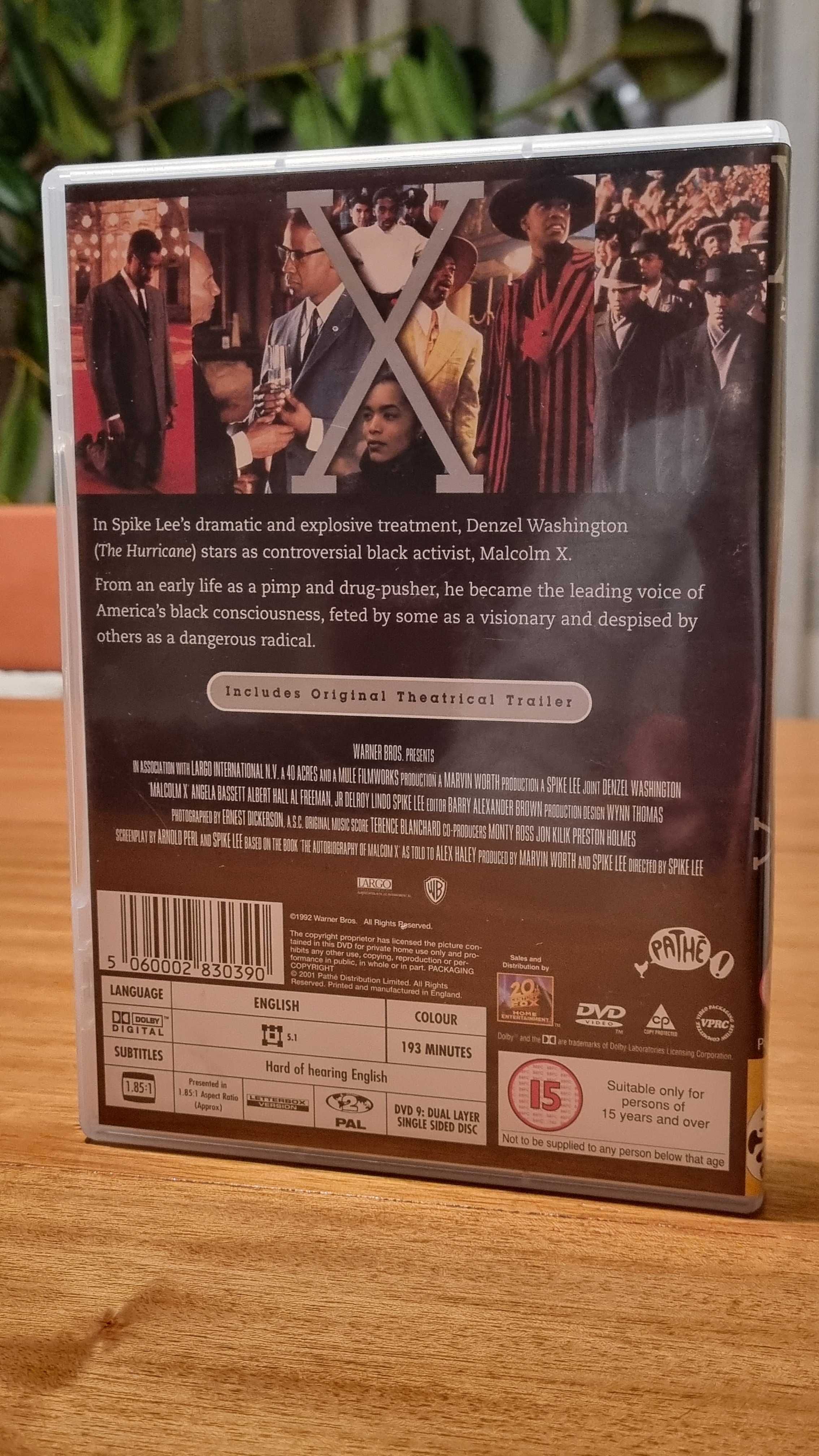 Vendo DVD Filme MALCOLM X, com Denzel Washington - Edição Inglesa !