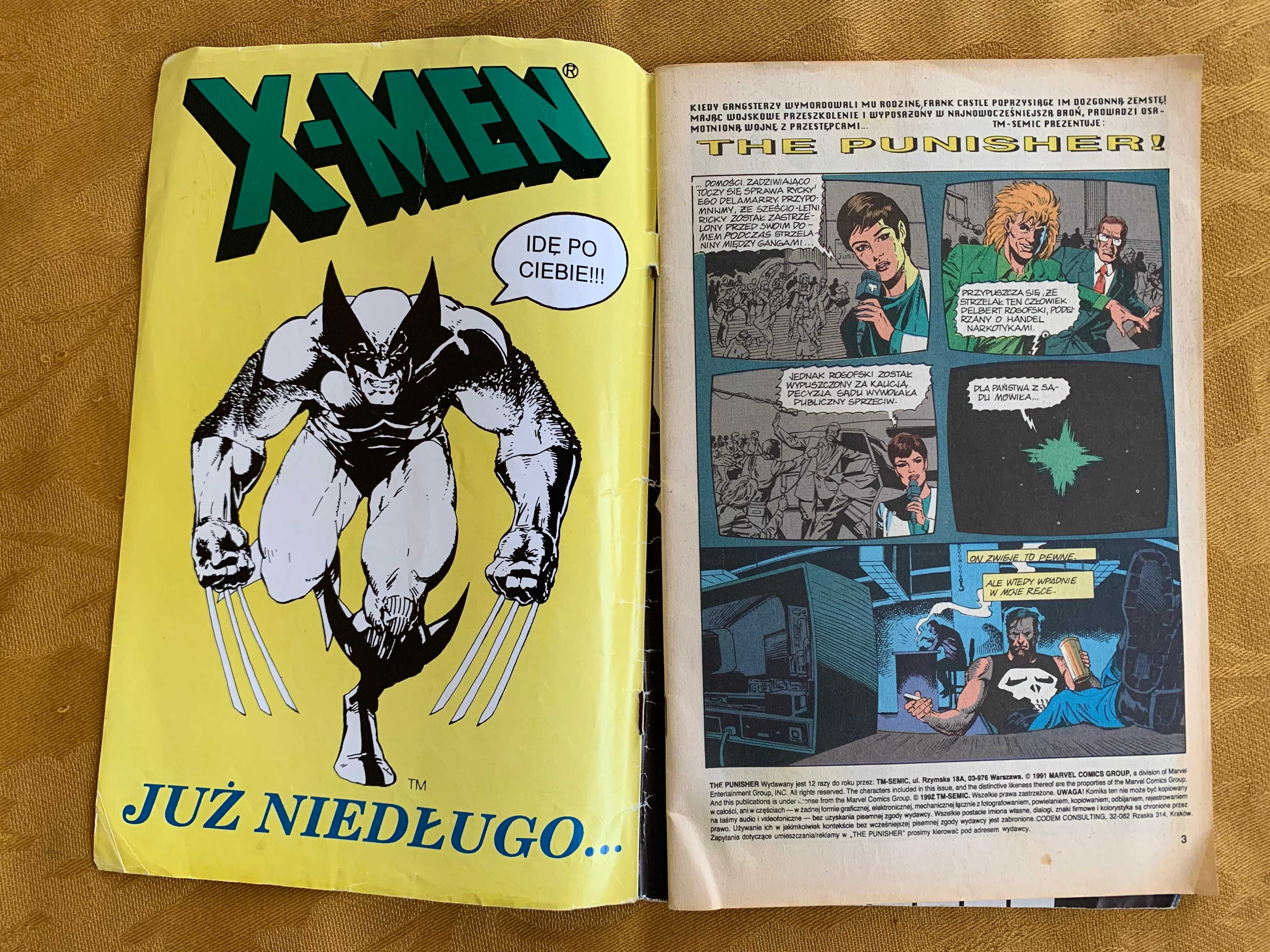 Komiks The Punisher nr 3 z 1992 - TM-Semic