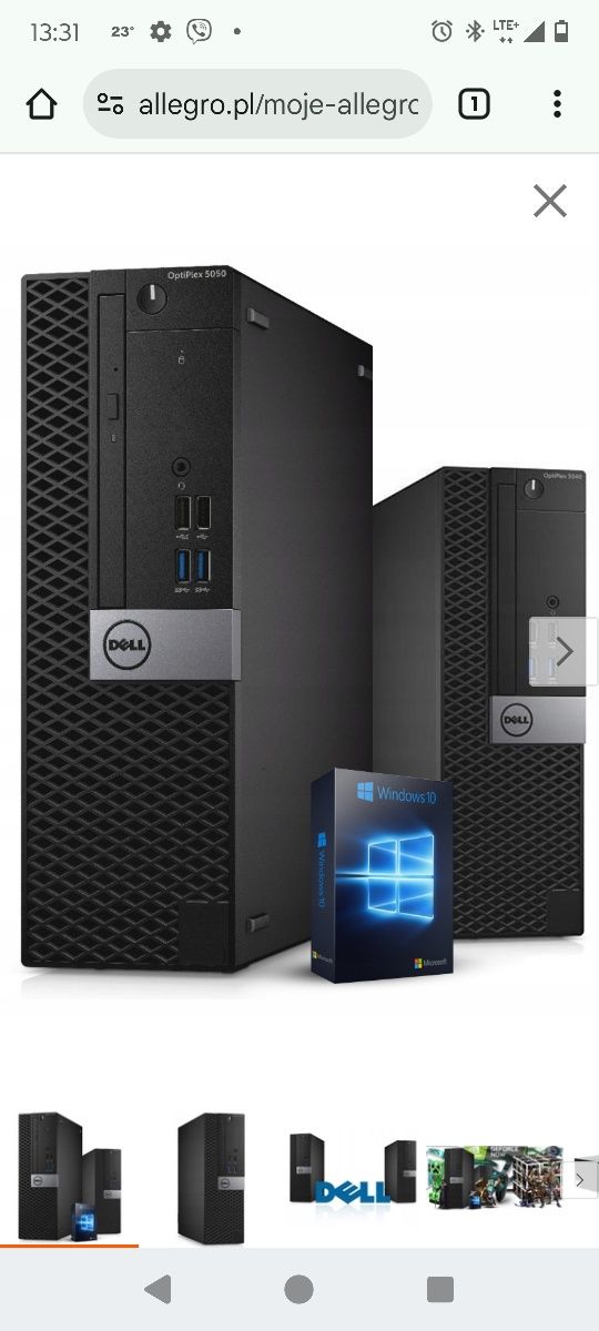 Komputer Dell SFF i5-6500 4x3,6 GHz 16GB 512SSD PC