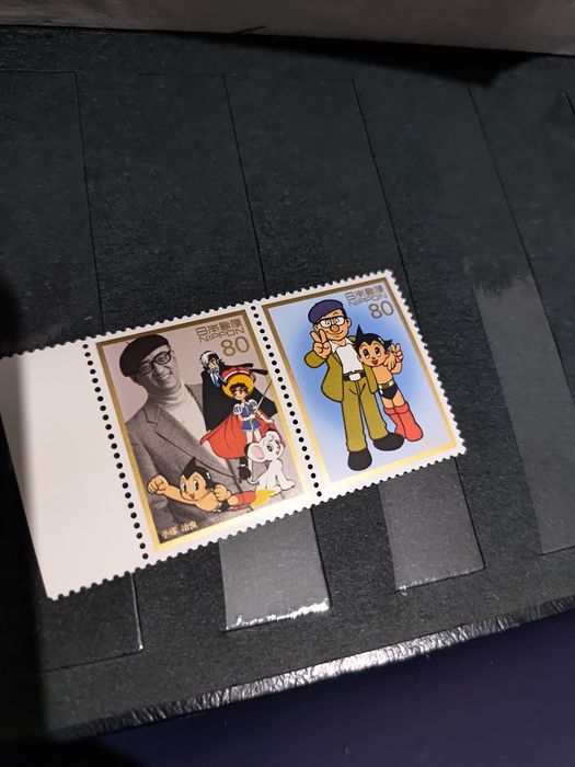 Znaczki Japonia 1997 – Osamu Tezuka, Astro Boy, Kimba – Nippon 80 ¥