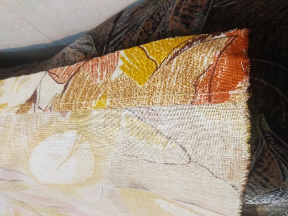 PRL Duże Zasłony z lnem