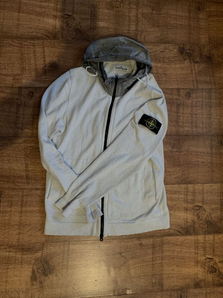 Stone island zip nylon hoodie стон