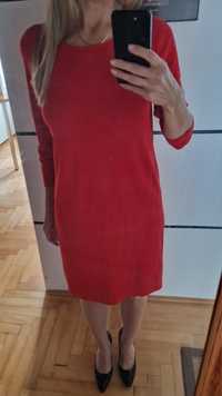 Czerwona sukienka tunika oversize Marc O'Polo.