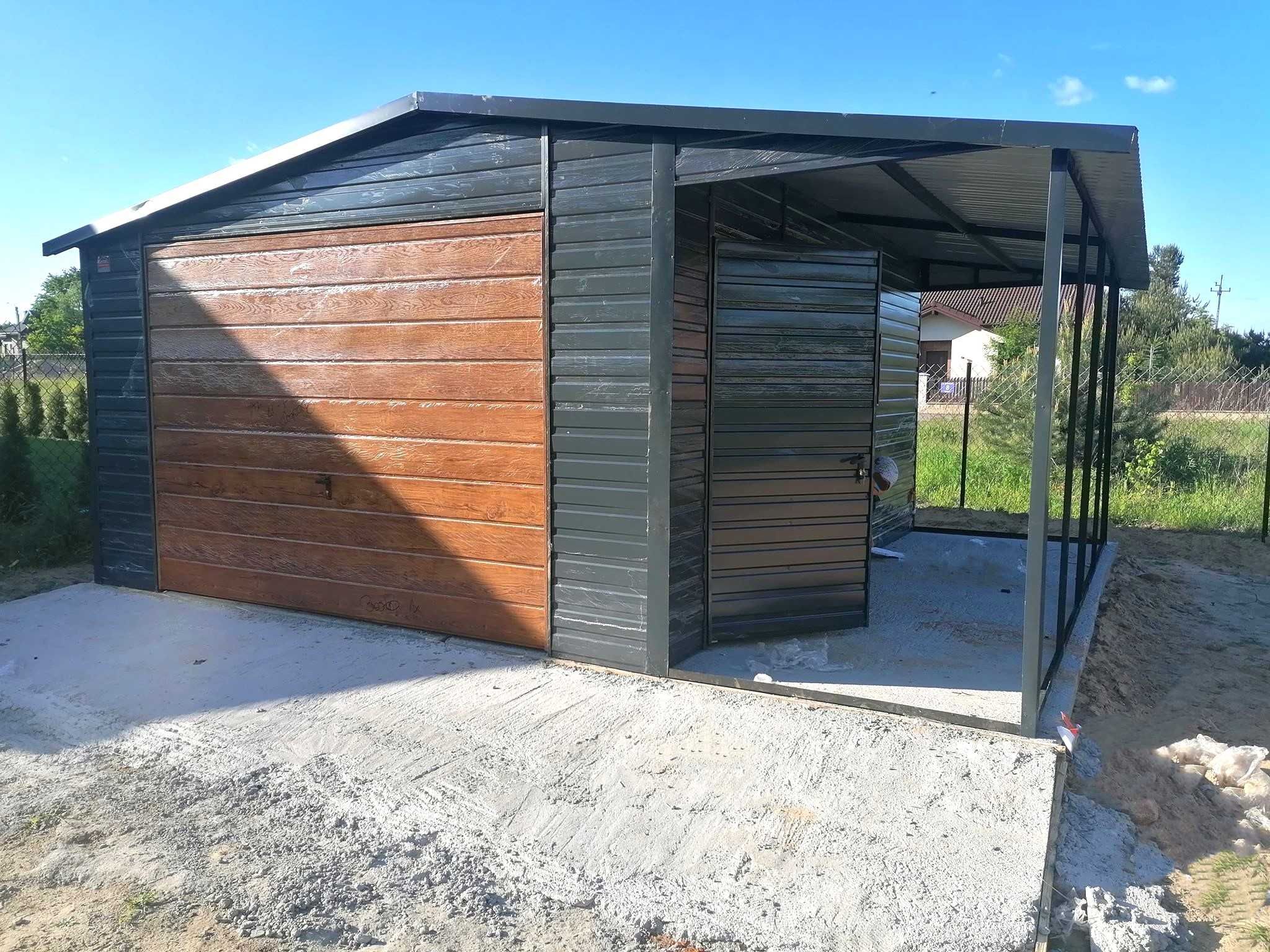 4x6 Garaż blaszak, wiata blaszana -kolory, rozmiary 3x5, 3x6 PROMOCJA
