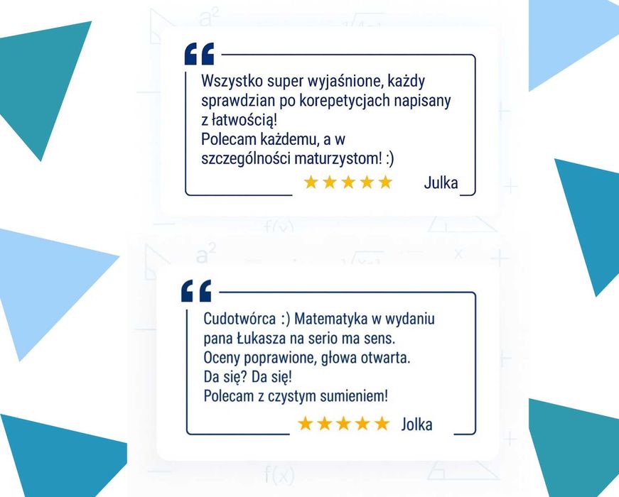 Korepetycje matematyka, matura, egzamin 8-klasisty, matura IB