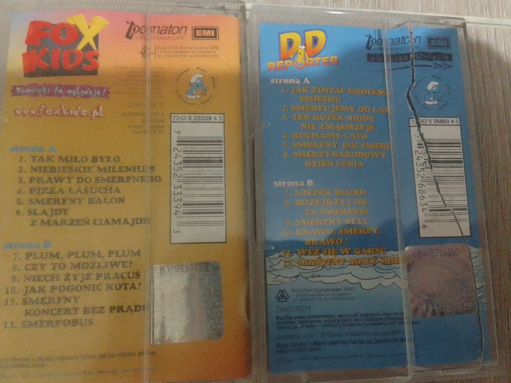 Smerfne Hity 13 kaset magnetofonowych+2 płyty CD