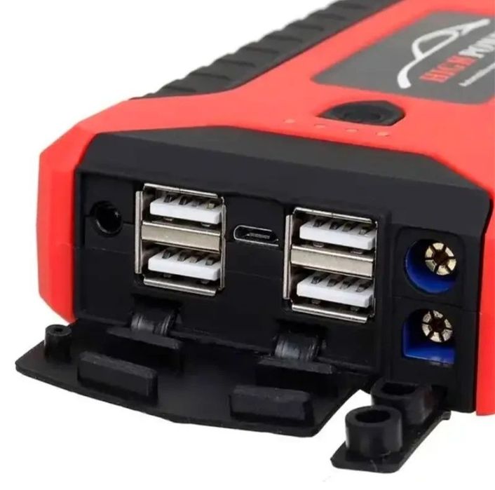 Пусковий зарядний пристрій + компресор 300/600A Jump Starter Pump