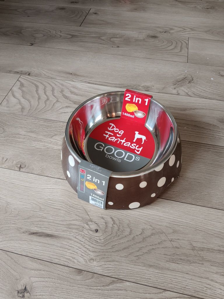 Miska 2 w 1 z melaniny 1400ml dla psa