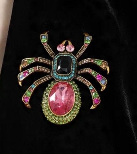 Broszka duża brosza pajak nowa