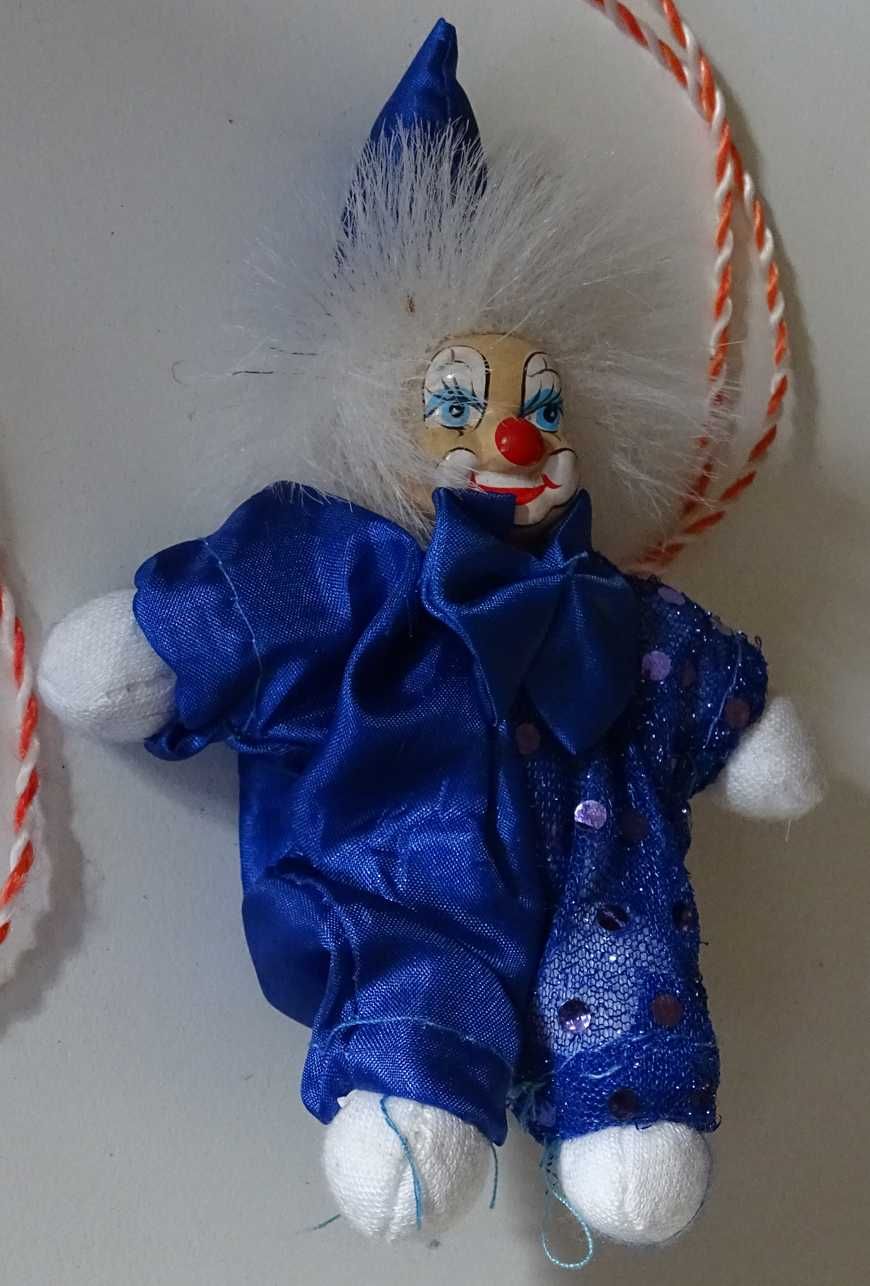 Stara porcelanowa unikatowa lalka/arlekin/klaun