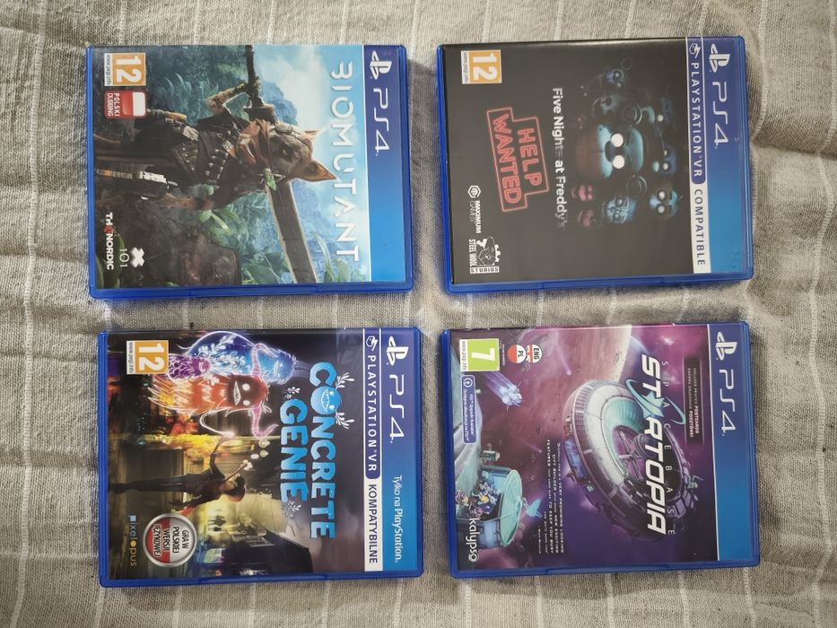 Zestaw 4 gier dla nastolatka na ps4
