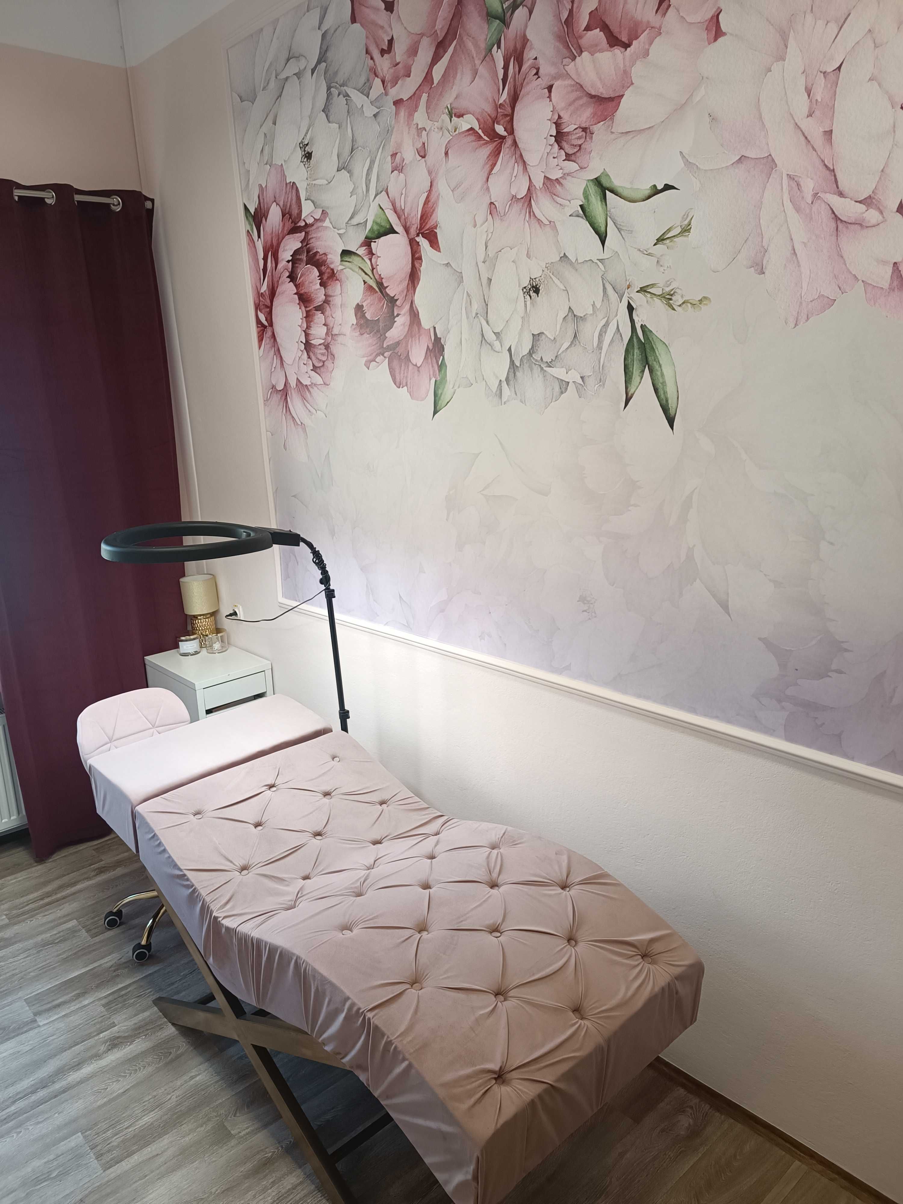 Łóżko kosmetyczne Leżanka do rzęs anatomiczne do salonu pikowane