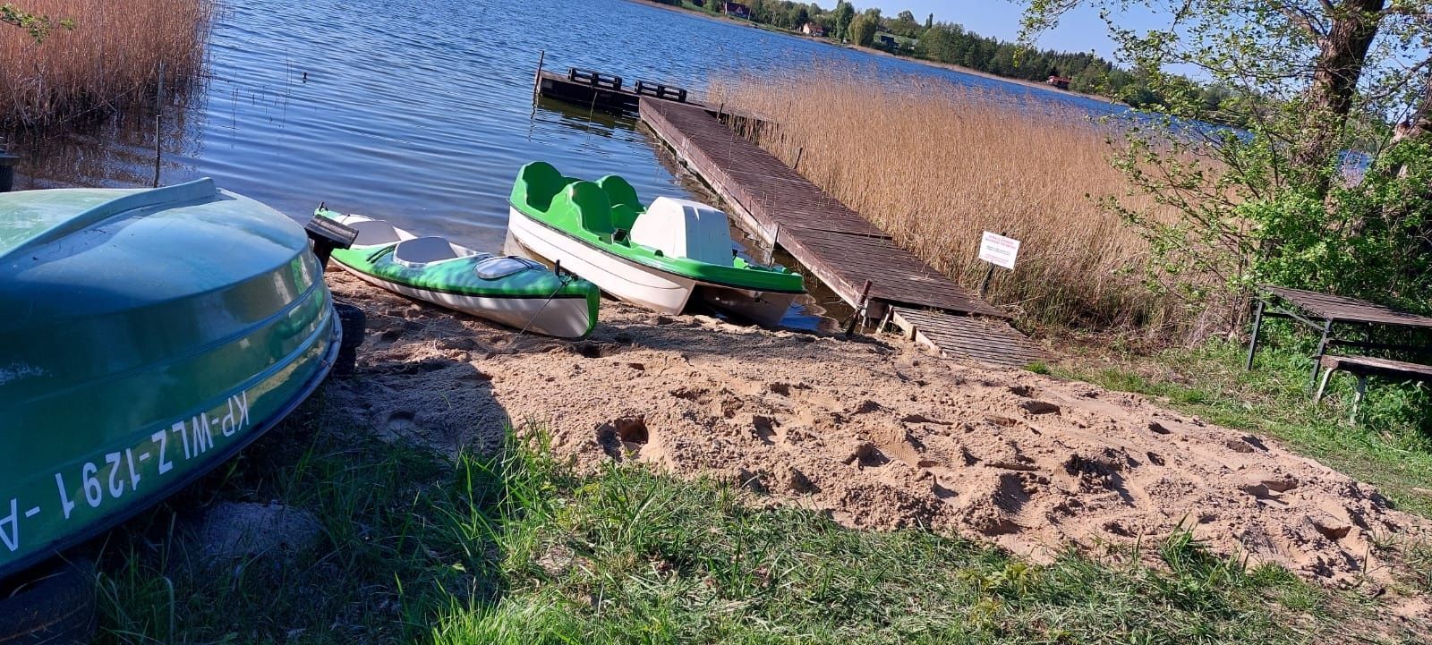 Domek nad J. Głuszyńskim (200m od jeziora) Pomost, rowerek wodny kajak