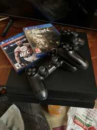 Ps4 (fatka 500gb)+2 геймпада и 2 игры