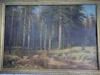 картина" корабельная роща" шишкин , масло . холст 1958г