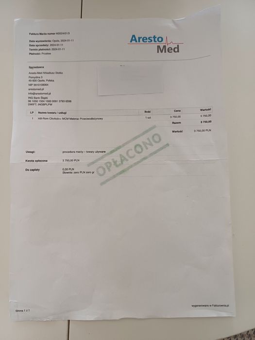 Materac Przeciwodleżynowy  firmy HILL-ROM
