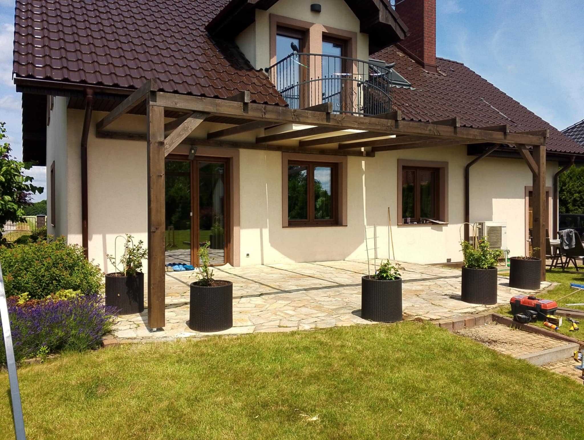 Zadaszenie tarasu 6x3, pergola tarasowa, taras poliweglan, montaż