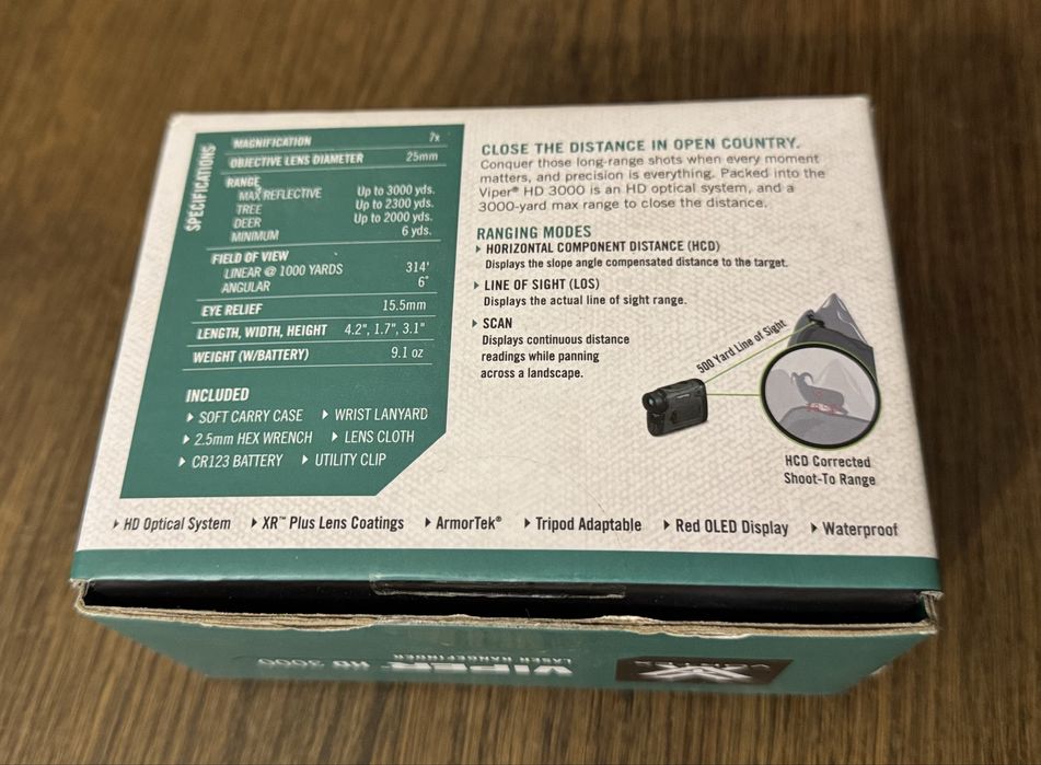 Лазерний далекомір Vortex Viper HD3000 7x25