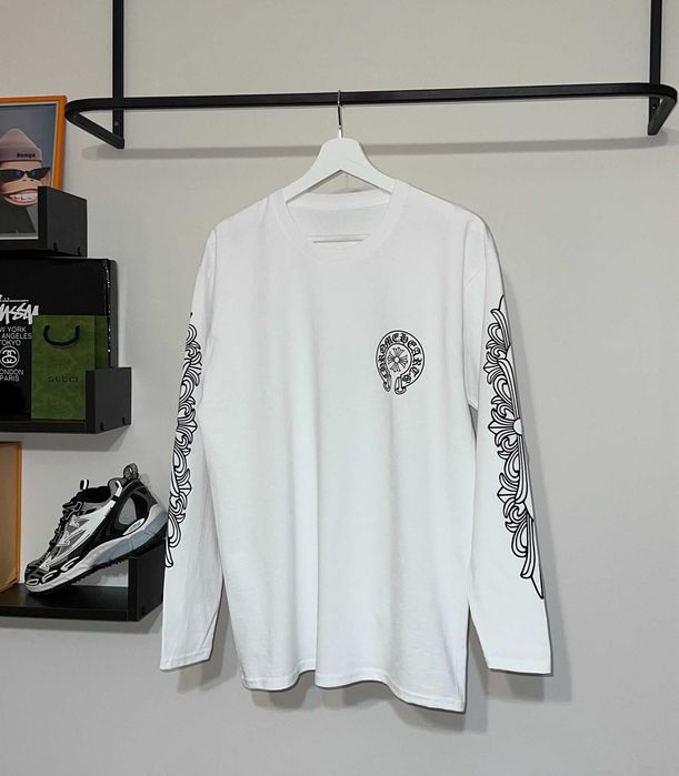 Лонгслів Chrome Hearts (білого кольору)