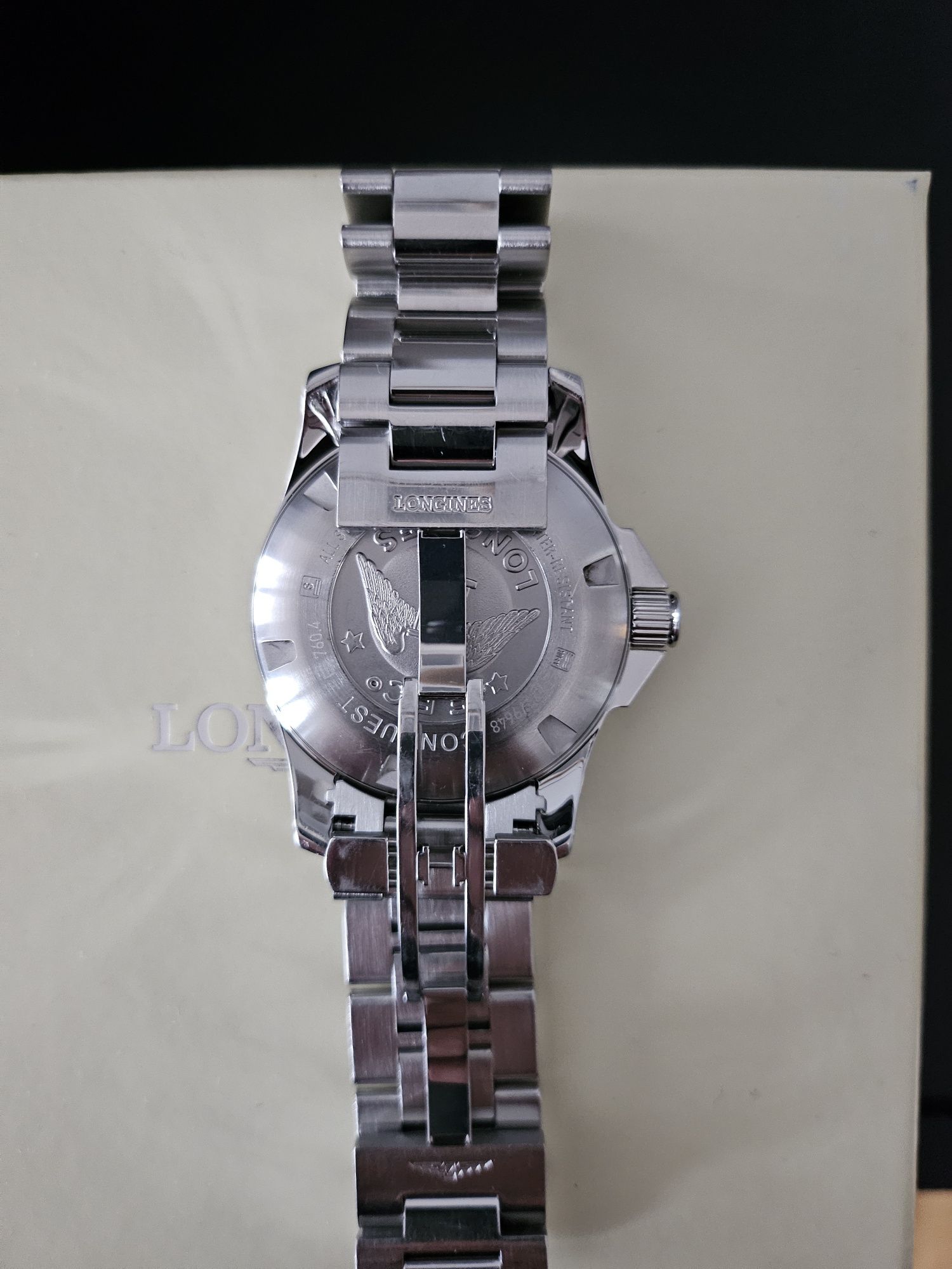 Longines Conquest L3.760.4 zegarek meski srebny bransoleta