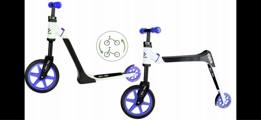 KIDO Hulajnoga Rowerek biegowy 2w1 świecące kółka