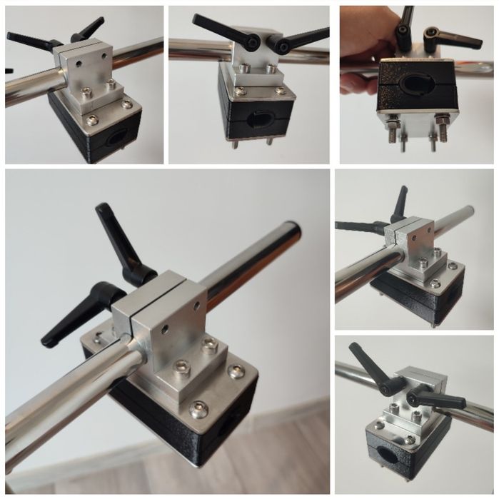 Baza montażowa, uchwyt na reling pod sztyce przetwornika echosondy