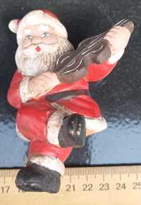 Старинная Игрушка керамика Санта со скрипкой.