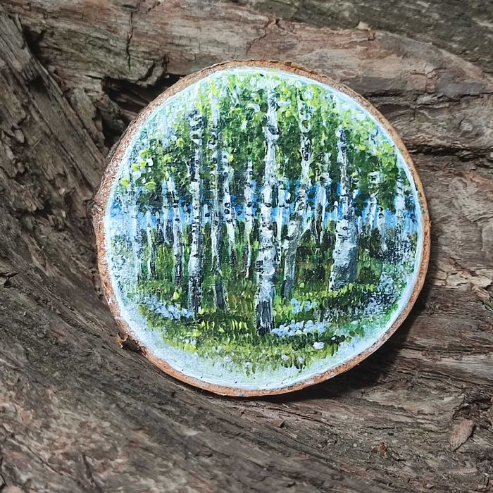 Magnes na lodówkę las brzozowy