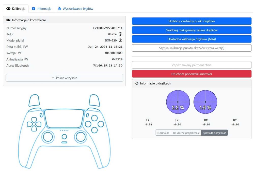 Pad DualSense PS5  White – nowe analogi magnetyczne