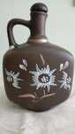 Stara karafka ceramiczna PRL dwa kieliszki