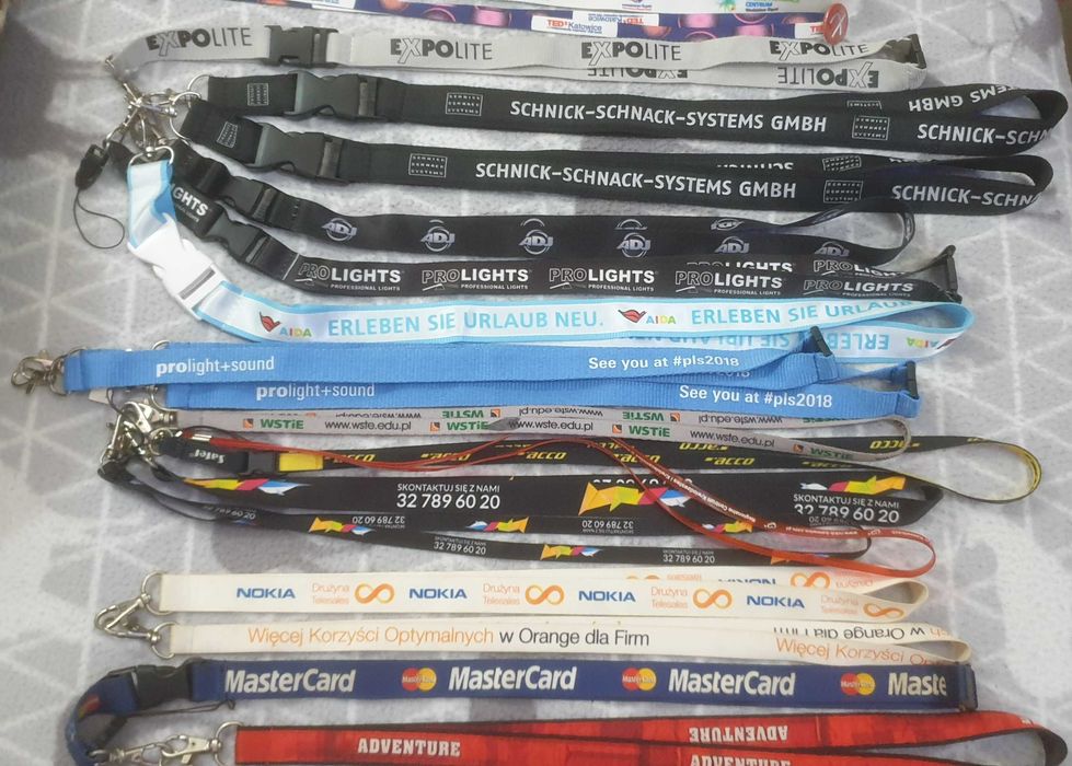 Kolekcja 34 smyczy Orange Master Card Nokia LG Samsung