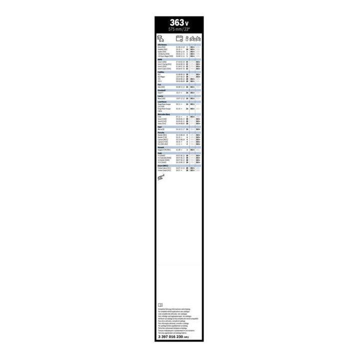 2 escovas limpa vidros BOSCH CLEARVIEW 363V 575 mm / 349V 530 mm Smart