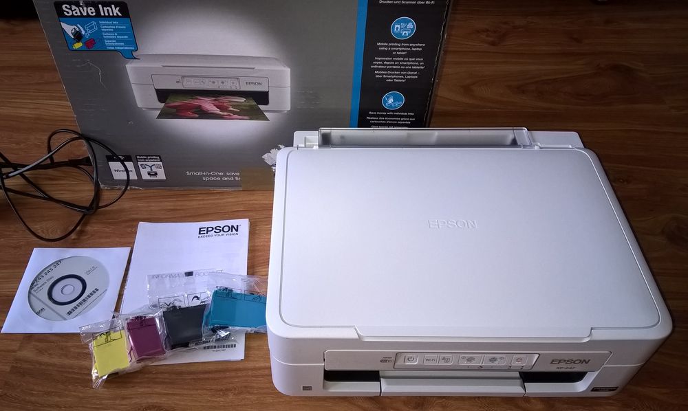 Drukarka Epson XP 247 Biała Idealny Stan Nowe Tusze Wi Fi