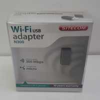 Adaptador Sitecom Wi-Fi 2.4 GHz Wireless USB 300Mbps Win Mac Novo