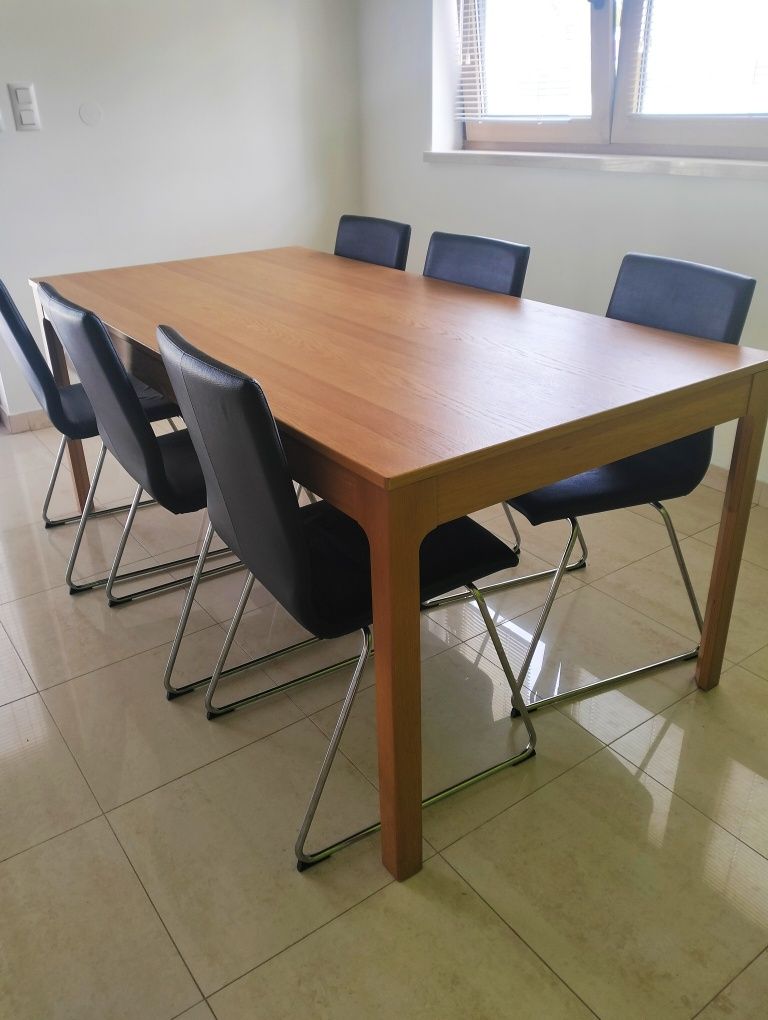6 cadeiras em chagrém